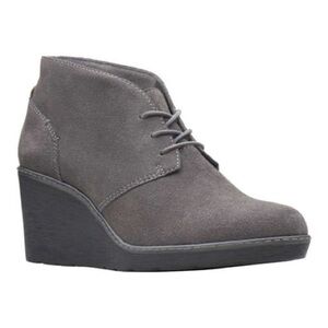 Clarks Gray Ankle Boots